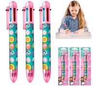 3Pcs Gabby’s Dollhouse 6-in-1 Retractable Ballpoint Pen - Rainbow Multicolor Ink, Fine Point - Cute Writing Pen for Girls, School & Creative Fun