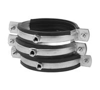 3pcs Galvanised Pipe Clamp 90mm Wall and Ceiling Mount Heavy Duty | Metal Carbon Steel Build, Versatile Support for Water Pipes, Adjustable Bracket Holder, 90mm Fitting