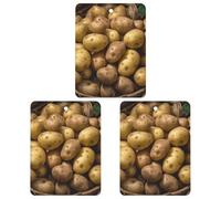 3PCS Garden Potatoes Car Air Freshener Hanging Scented Cards Cute Black Car Fresheners Long Lasting New Cars Scents for Women Men Natural Air Freshener with Lanyard Automotive Freshies