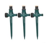 3PCS Garden Sprinkler Set Adjustable Oscillating Water Sprinkler for Lawn Irrigation Large Area Coverage Yellow Green PP Material(green)