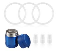 3pcs Gaskets, Silicone O Ring with 3 Elastic Columns Replacement Lid Seals | Compatible with Thermos Funtainer 10 oz