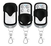 3Pcs Gate Remote Control Fob Universal Garage Door Opener Remotes 433.92MHz Electric Gate Fob with Key Cover Slide 4 Button Fixed Code Duplicator