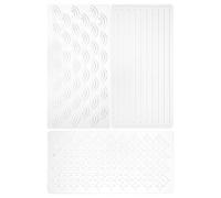 3pcs Geometric Sashiko Quilting Template Ruler Acrylic 20x10cm | Thin Acrylic Material, Replicates Intricate Lines, Easy to Clean, No Tape or Pins Needed