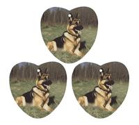 3PCS German Shepherd Dog Car Air Freshener Hanging Scented Cards Cute Black Car Fresheners Long Lasting New Cars Scents for Women Men Natural Air Freshener with Lanyard Automotive Freshies