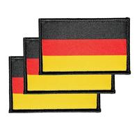 3Pcs Germany German Flag Patch 2x3 Inch, Hook Loop Tactical Embroidered Armband Country Flag Patches for Backpack Hat Vest Jacket.