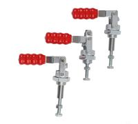 3pcs Gh-36202m Vertical For Toggle Clamp 91kg Capacity Quick Release For Woodworking Welding Electronic Assembly Red Silver Carbon Steel Hand Tools Kit