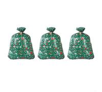 3pcs Giant Christmas Bags 36x56 Inch Festive Red Green PE Present Wrapping for Holiday Celebrations Weddings Birthday Party (Green)