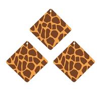 3PCS Giraffe Print Car Air Freshener Hanging Scented Cards Cute Black Car Fresheners Long Lasting New Cars Scents for Women Men Natural Air Freshener with Lanyard Automotive Freshies