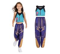 3PCS Girls Rumi Demon Hunters Costume, Kids Anime Cosplay Halloween Outfit for Fancy Party Carnival Theme Dress Up (C-Zoey, XX-Large)