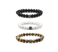 3PCS Glame Anti-Alcohol Bracelet - Reduce the Urge to Drink, Adjustable Glame Anti Alcohol Magnetic Bracelet, Glame Anti Alcohol Magnetics Bracelets, Magnetic Sobriety Bracelets for Men & Women