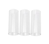 3Pcs Glass Guitar Slide Medium Size, Smooth Bottleneck Accessory | White Design, Accentuates Middle Harmonics with Tonal Voice, for Blues Rock