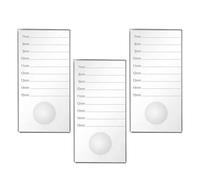 3pcs Glass Lash Pallet 1 with Scale, Rectangular 100x50x10mm | Organic Glass, Etched 7-15mm Markings, for Tweezers, Gels and Pigments