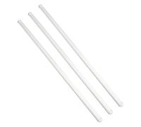 3pcs Glass Stirring Rods 20cm Rounded Smooth End Lab Mixing Rod