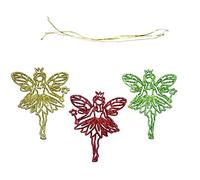 3pcs Glitter Angel Christmas Tree Decoration Xmas Party Hanging Ornament Decorations