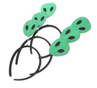 3pcs Glitter Halloween Headbands Funny Green Felt Cloth Set | Comfortable Wear for Hair Types and Styles, Creative Eye Catching Party Accessory Trio