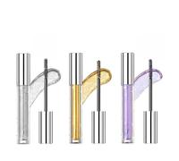 3PCS Glitter Mascara with Shimmering Particles & Metal Wand - Long-Lasting Smudge-Proof Waterproof Sparkly Mascara for Voluminous Curled Lashes in 3 Dazzling Shades, Ideal for Sensitive Eyes (3 Color)