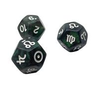 3pcs Glittering 12 Sided Horoscopes Dices Set For Constellations Fortunes Tellings And Tabletops Game Dices For Astrologys Guidance