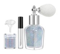 3Pcs Glitters Body Powder Sprays Highlighter Powder Sprays Shimmers Sparkles Powder Makeup Sprays With Gel For Face Body