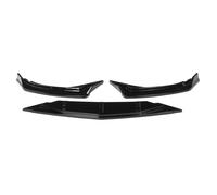 3Pcs Gloss Black Car Front Bumper Splitter Lip Diffuser Body Kit Spoiler Guard Protection