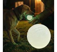 3PCS Glow in The Dark Tennis Balls for Dogs: Light up Bouncy Non-Slip Rubber Fetch Training Balls for Nighttime Outdoor Exercise - Interactive Floating Playing Toys for Puppies, Small to Medium Dog