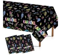 3Pcs Glow Party Tablecloth Glow in the Dark Party Table Cloth 54" x 108"