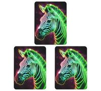 3PCS Glowing Zebra Car Air Freshener Hanging Scented Cards Cute Black Car Fresheners Long Lasting New Cars Scents for Women Men Natural Air Freshener with Lanyard Automotive Freshies