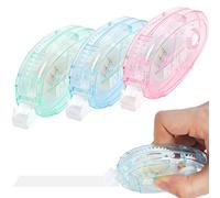 3Pcs Glue Tape Roller 10m x 8mm, Double Sided Tape Dispenser, Scrap Book Glue Adhesive Glue Tape for Crafting Portable Glue Dots Double Sided Glue Roller for Scrapbooking Journaling Crafting