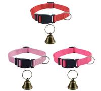 3Pcs Goat Collars, Goat Collar with Bell, Sheep Collars with Bell，46-60CM | Adjustable Nylon Sheep Collars for Small Farm Animals, Goat Sheep with Anti-Lost Collar
