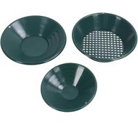 3Pcs Gold Pan Kit ABS Plastic Gold Pan Round Nugget Prospecting Tools for Mining Gold