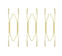 3Pcs Gold Plate Hangers for Wall Invisible Wire Display Stand Stainless Steel Hook Decorative Dish Holder 6-10 Inch(B)