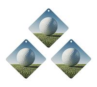 3PCS Golf Ball Car Air Freshener Hanging Scented Cards Cute Black Car Fresheners Long Lasting New Cars Scents for Women Men Natural Air Freshener with Lanyard Automotive Freshies