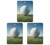 3PCS Golf Ball Car Air Freshener Hanging Scented Cards Cute Gray Car Fresheners Long Lasting New Cars Scents for Women Men Natural Air Freshener with Lanyard Automotive Freshies
