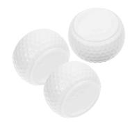 3pcs Golf Putting Training Balls Flat Rubber Practice for Beginners | Indoor and Outdoor Use, Higher Precision Aid, White Finish, Suitable for Competitions and Skill Building