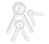 3Pcs Goniometer, Transparent 6/8/12 Inch Physical Therapy- Protractor Tool Angle Ruler 360 Degree Goniometer Angle Protractor Goniometer- for Body Measuring Tape Goniometer- Protractor- Ruler