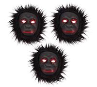 3pcs Gorilla Masks with Chimpanzee Masks Animal Halloween Party Costume Decorations