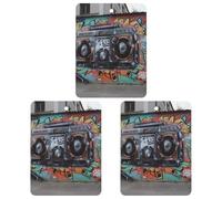 3PCS Graffiti Hip Hop Car Air Freshener Hanging Scented Cards Cute Gray Car Fresheners Long Lasting New Cars Scents for Women Men Natural Air Freshener with Lanyard Automotive Freshies