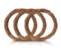 3PCS Grapevine Rattan Wreath Natural Vine Branch Garland Grapevine Wreaths | Christmas & Wedding Decor, DIY Craft Wreath, Door & Wall Display, Holiday Decoration, Party Supplies
