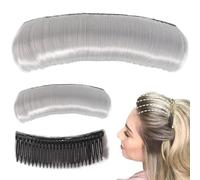 3pcs Gray Invisible Nature Hair Clips for Fluffy Hair Heightening Fluffy Wig Pads for Diy Styling Design Insert Comb Style Bun Clips