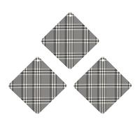 3PCS Gray Plaid Lines Car Air Freshener Hanging Scented Cards Cute Black Car Fresheners Long Lasting New Cars Scents for Women Men Natural Air Freshener with Lanyard Automotive Freshies