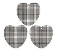 3PCS Gray Plaid Lines Car Air Freshener Hanging Scented Cards Cute Gray Car Fresheners Long Lasting New Cars Scents for Women Men Natural Air Freshener with Lanyard Automotive Freshies