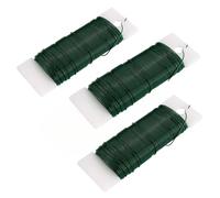 3Pcs Green Florist Wire for Wreath Making | Floral Wire for Flower Arranging | Xmas Wreath Making for crafting Bouquets, Garland, Plants, and Wedding Decorations.