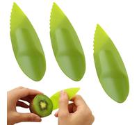 3Pcs Green Kiwis Fruit Spoon Handheld Scoop Reusble Washable Kitchen Peelers Peeling Slicing Tools Slicer Accessories Peelers Peeling, Grating and Slicing Tools