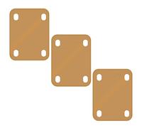 3pcs Guitar Neck Shims, Plastic Guitar Neck Plate for Guitar Neck Protection with 3 Taper 0.25°, 0.5° and 1° Guitar Neck Gasket for Bass Electric Guitar Neck Protection and Repair (Khaki)