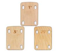 3pcs Guitar Neck Shims, Solid Maple Wood Guitar Neck Shim Protection 0.25, 0.5 and 1 Degree Guitar Neck Plate Tool for Guitar Bass Repairment