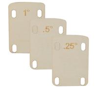 3Pcs Guitar Neck Shims, Solid Maple Wood Shim Plates 0.25° 0.5° 1° Degree, Compatible With Fender Neck Plate Guitar Tools Bass Repairment Parts, Guitar Neck Adjustment Accessories