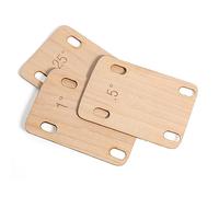 3pcs Guitar Neck Shims, Sturdy Wood Guitar Neck Shim Solid Maple Guitar Neck Protection 0.25, 0.5 and 1 Degree Portable Guitar Neck Plate Tool for Bass Guitar Repair