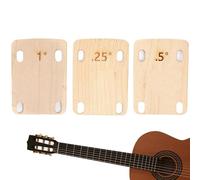 3Pcs Guitar Neck Shims with Slope Maple Wood Electric Guitar Neck Plate Protection 0.25, 0.5 and 1 Degree Guitar Neck for Guitar Bass Repairment