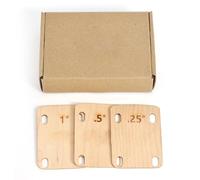 3Pcs Guitar Neck Shims Wood Guitar Neck Shims Maple Guitar Neck Protections 0.25 0.5 & 1 Degree Guitar Neck Plate Tool
