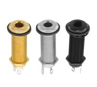 3pcs Guitar Output Jack Metal Threaded Stereo Mono Socket