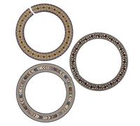 3Pcs Guitar Sound Hole Inlay, Acoustic Guitar Decoration, Exquisite Pattern Soundhole Accessories with 3 Different Sizes and Designs for Classical and Acoustic Guitars